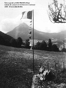 COLO JEUNE FRANCE 1956 drapeau jour de fete